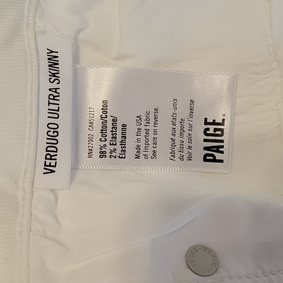 Paige Verdugo Ultra Skinny Jeans Cream/Gold Solstice size 30 - Picture 14 of 16